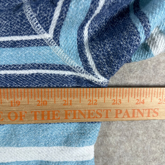 Tommy Bahama Mens Medium Hoodie Blue 1/4 Button Knit Fleece Lined Pocket Relax - Picture 5 of 7